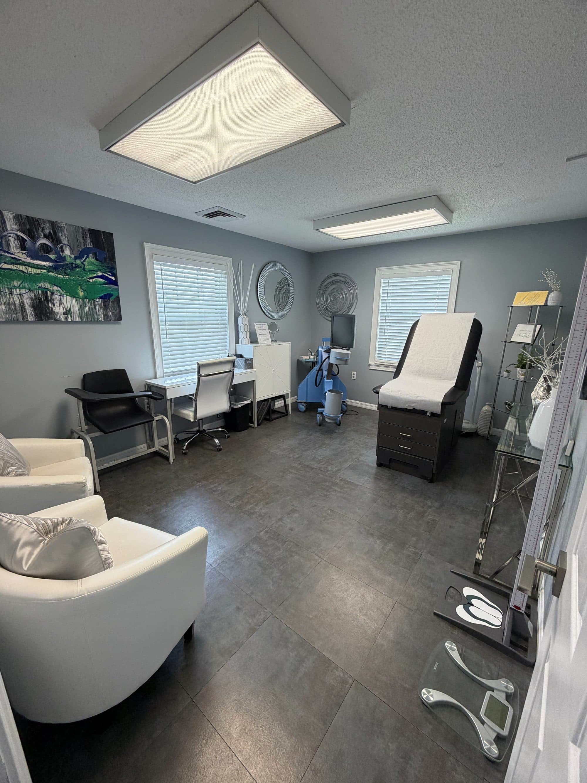Clean, modern treatment room at Padgett Medical Center